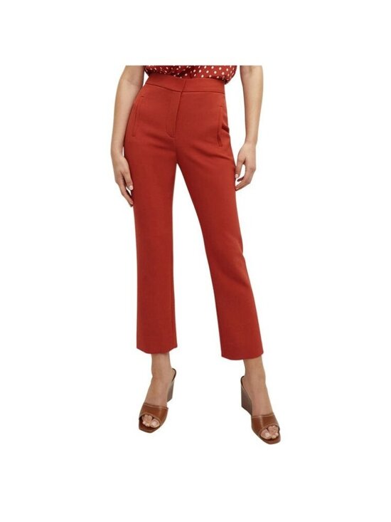 Veronica Beard Pants - Veronica Beard Brick Red Arte Cropped Pants NWT $448,  Size 6